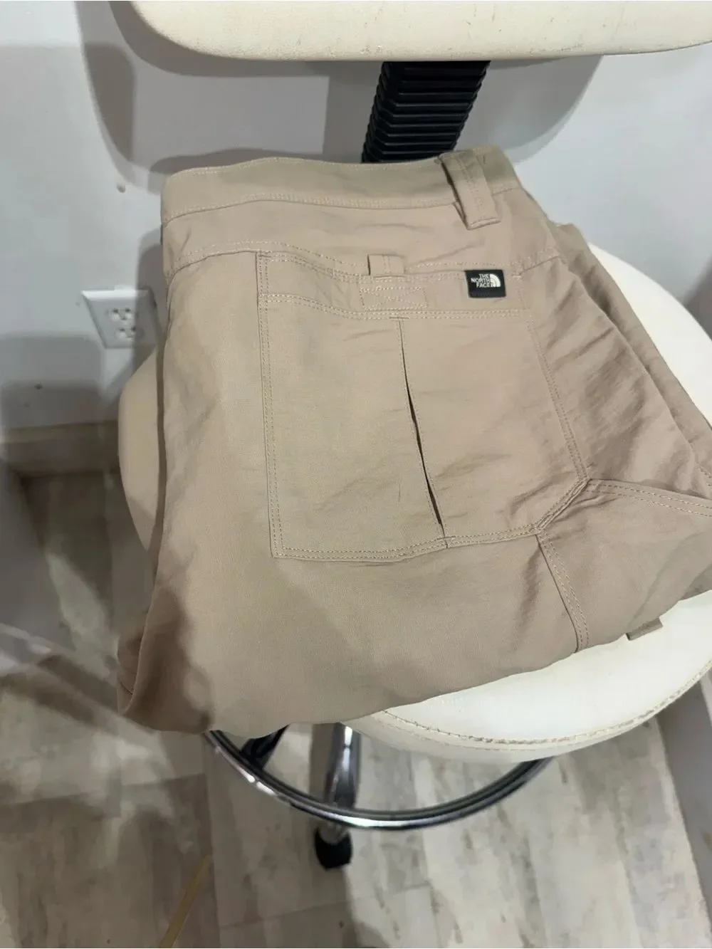 The North Face Khaki Field Cargo Shorts with Logo Tab